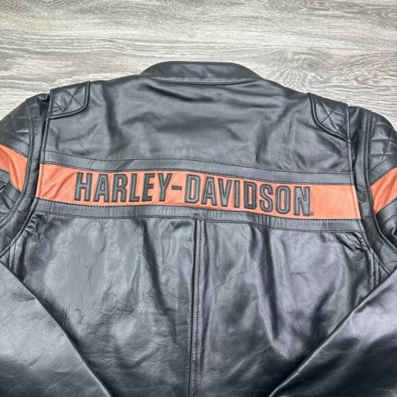 Harley Davidson Motorcycle Riding Jacket Leather Victory Lap Men's 3XL $500 New - Picture 15 of 16